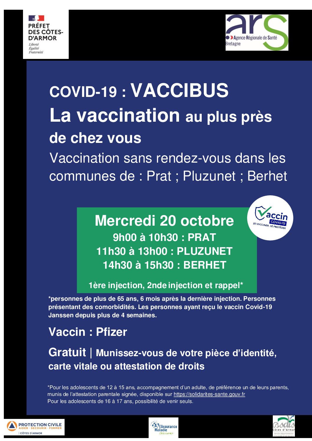Le vacibus sera à Prat le 20 10 2021